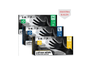 Extra Kalın Siyah Nitril Eldiven