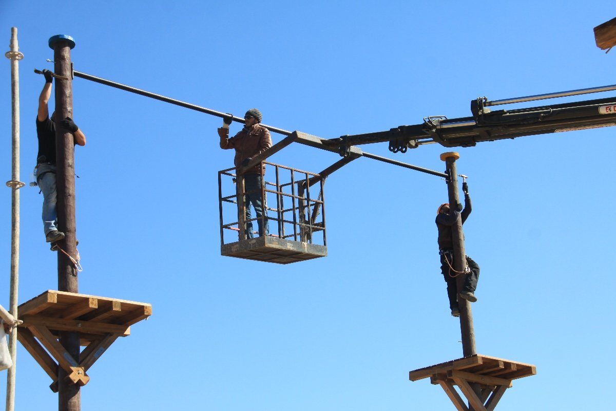 Wooden Pole Adventure Parks