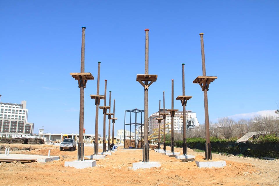 Wooden Pole Adventure Parks