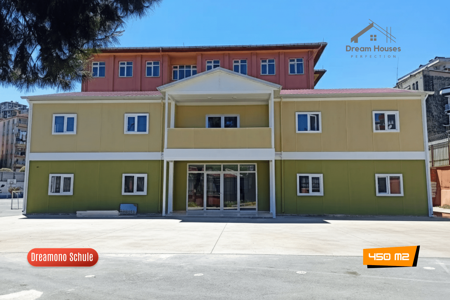 Dreamono Schulprojekt 450 m2 Schulmodul