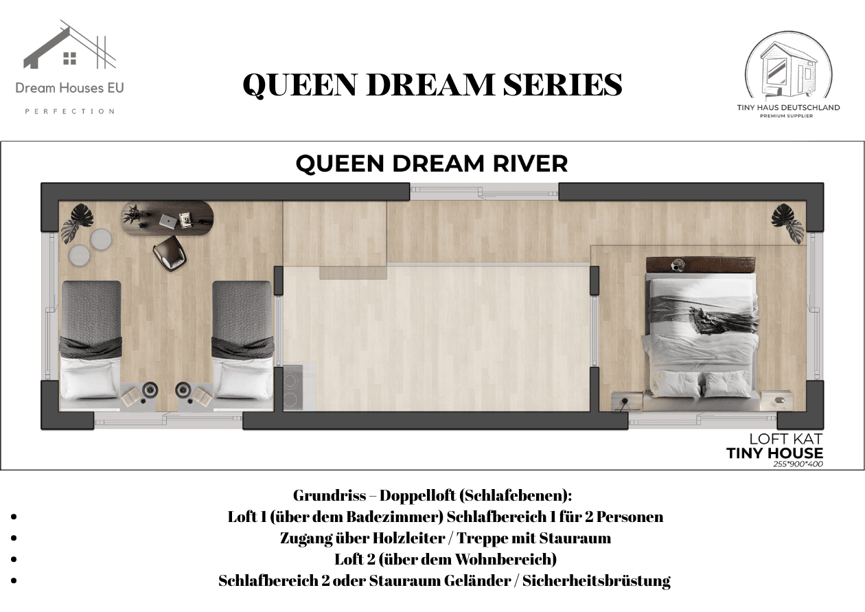 Queen Dream River Premium Tiny House