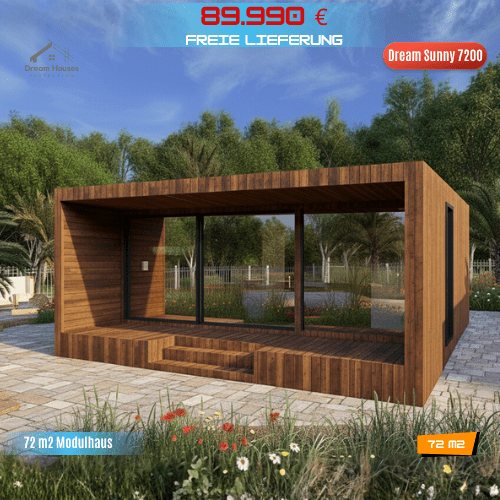 🏡 Dream Sunny 7200 – Großzügiges Modulhaus mit Flachdach