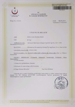 Sağlık Bakanlığı Ruhsatı