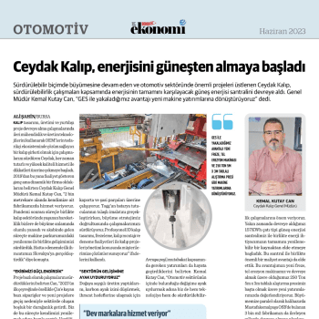 Ceydak Kalıp, enerjisini güneşten almaya başladı