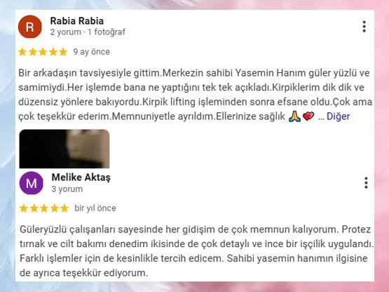 Melike Hanım'ın Ankara Protez Tırnak ve Cilt Bakım