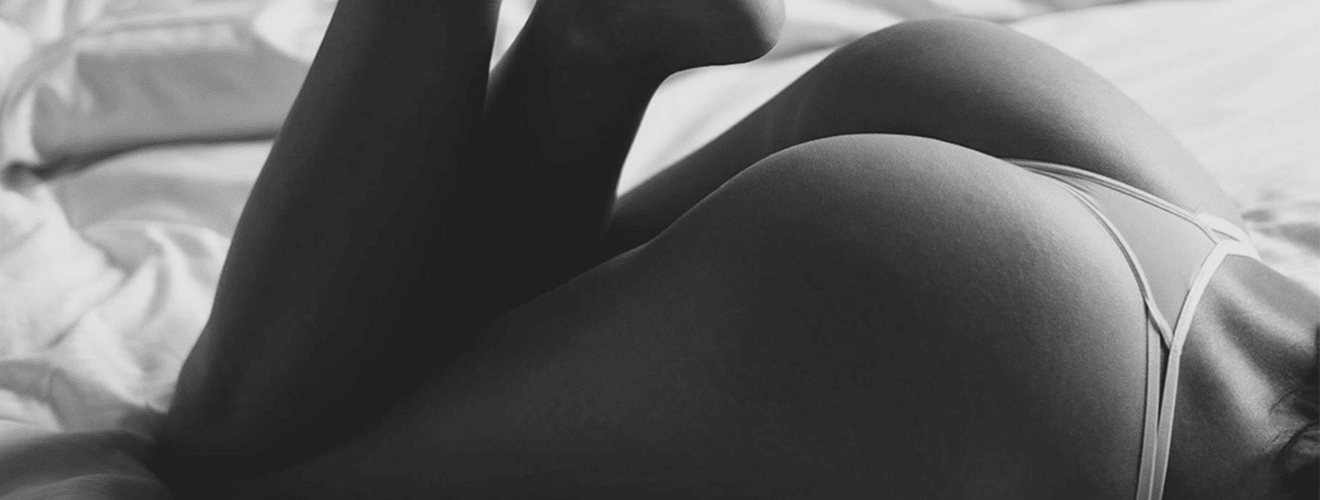 Close-up showcasing the full, rounded, and curvy buttock shape achieved with BBL (Brazilian Butt Lift / fat grafting).