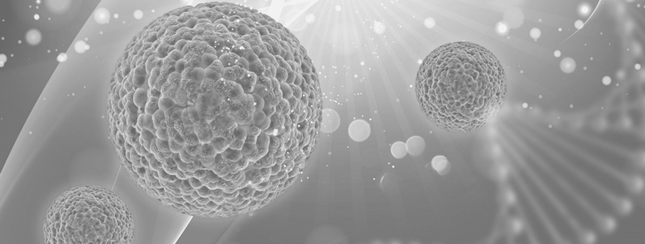 Microscopic view of exosomes, released from stem cells, symbolizing cellular repair and rejuvenation in exosome therapy.