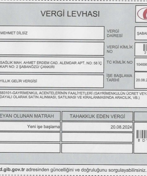 Vergi̇ Levha
