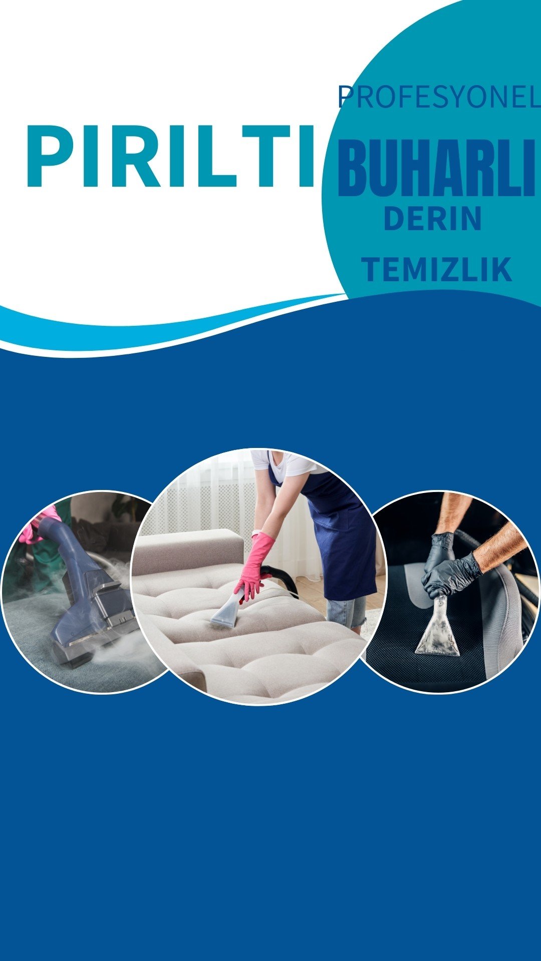 Blue and Yellow Cleaning Services Instagram Story