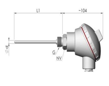 PT100 Temperatursensor gerade Bauform - Präzise Messung