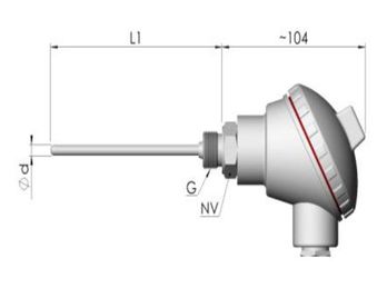 Thermoelement gerade Bauform bis 2320°C - RST Elektronik