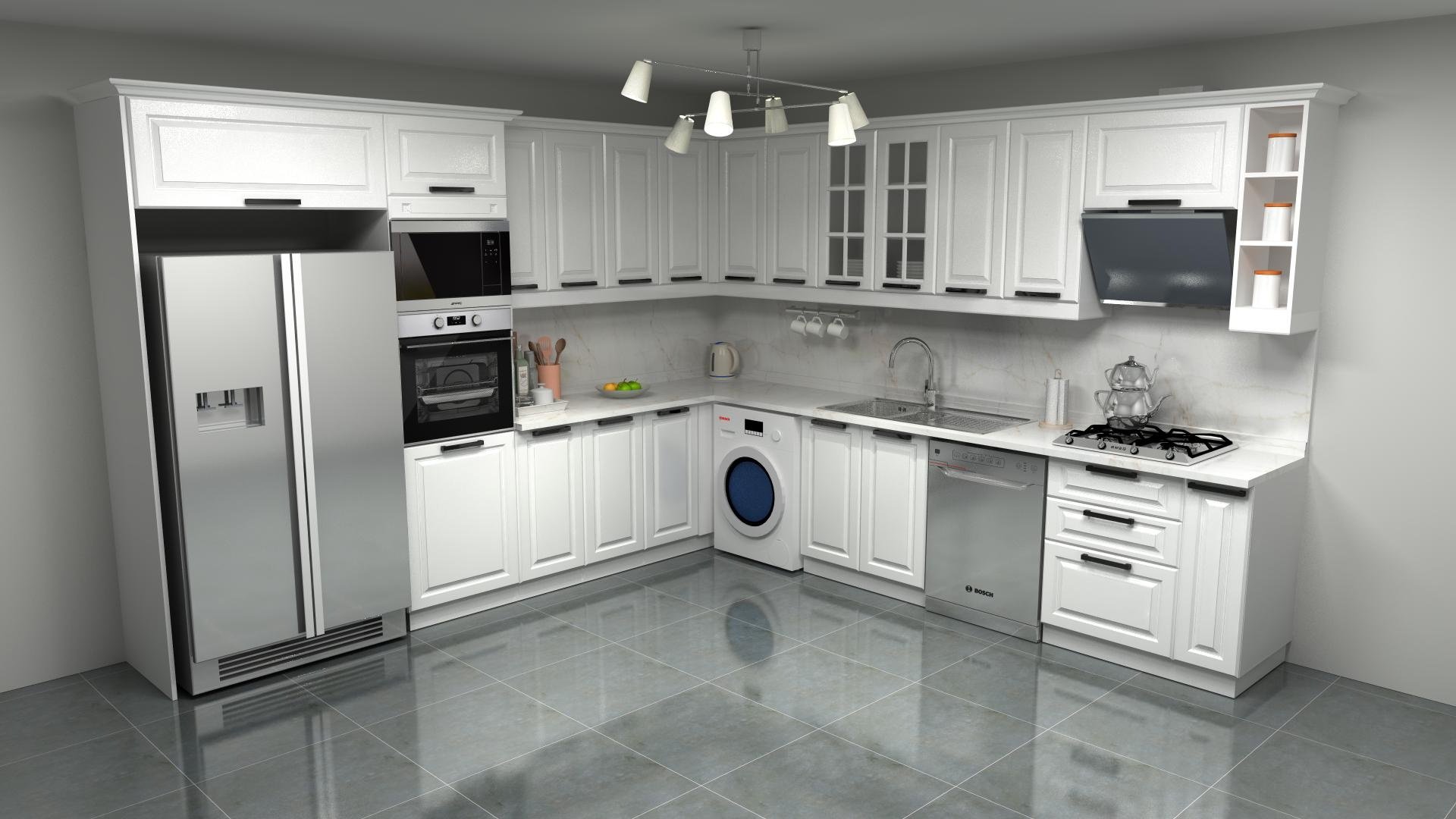 Yi̇spark Çağlayan 350X350 Mutfak Render 2