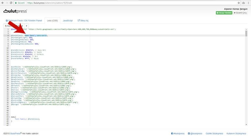 font kütüphanesini web sitenize css ile eklemek