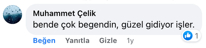ben de çok beğendim güzel gidiyor işler