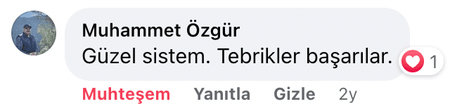 güzel sistem tebrikler başarılar
