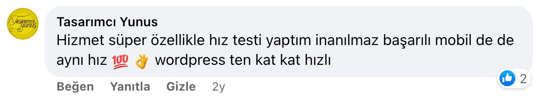 hizmet süper hız testi yaptım