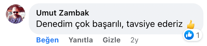 denedim çok başarılı tavsiye ederiz