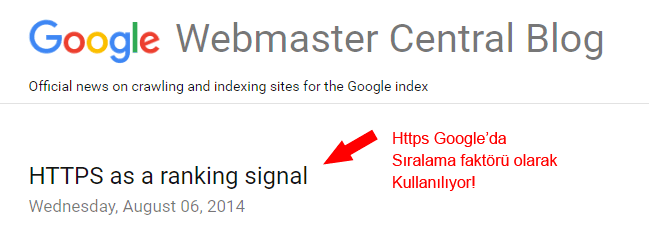 google sıralamalarında yükselmek için ssl sertifikası kurun