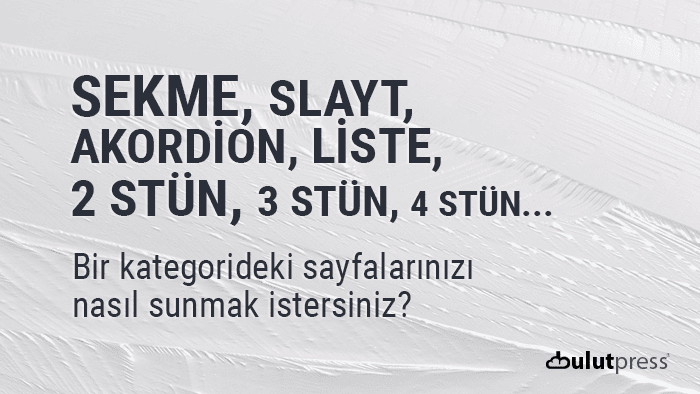 web sitenize Kategori Modülü nasıl eklenir