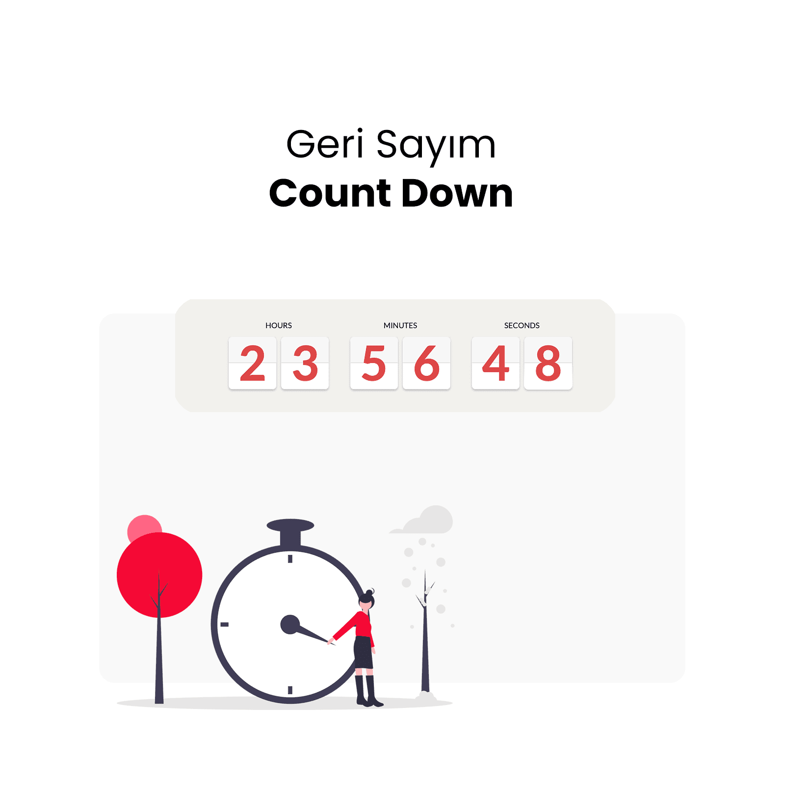 Geri Sayım Count Down Modülü 1600 kare