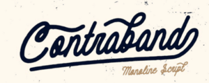 Contraband Monoline font kartvizit tasarimi