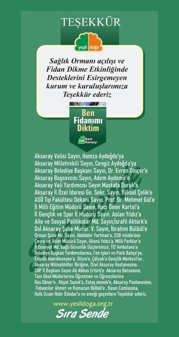 teşekkür