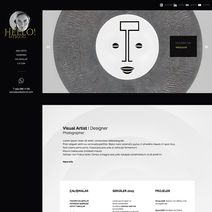 Hazır web tasarım temaları kategorisinde, blog veya benzeri siteleri üretirken tercih edilebilir.