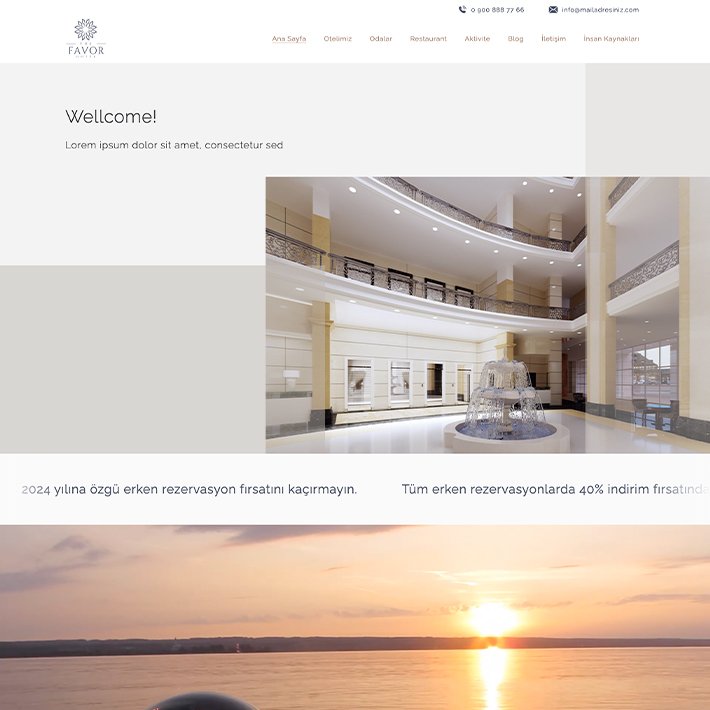 Favor 2 adlı web tasarım şablonu turizm ve hotel kategorisinde yayınlanmaktadır.