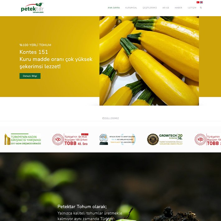 Petektar Tohum adlı web tasarım referansımız tarım ziraat sektörü kategorisinde yayınlanmaktadır.