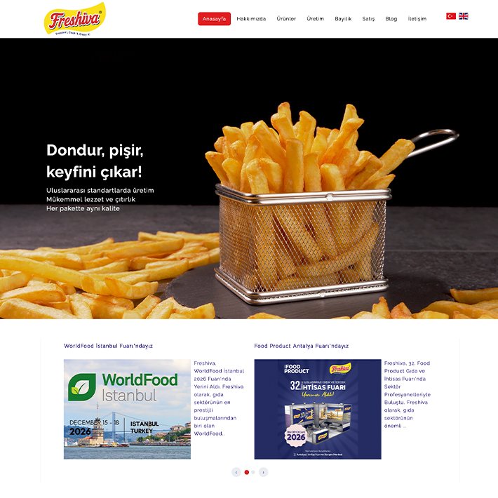 Freshiva Dondurulmuş Patates web tasarım şablonu gıda kategorisinde yayınlanmaktadır.