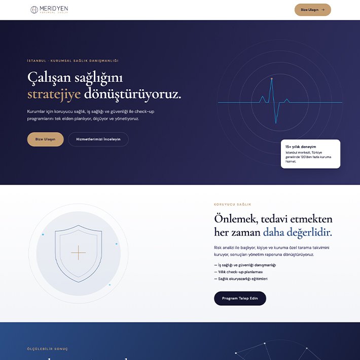 Meridyen Landing Page Tema adlı web tasarım şablonu sağlık ve danışmanlık kategorisinde yayınlanmaktadır.