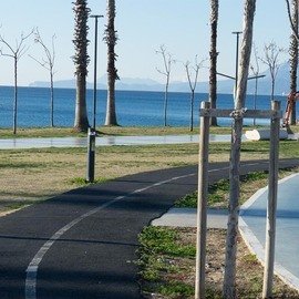 Antalyatrainin gcamp 4.5 km tartan in front of the hotel 2