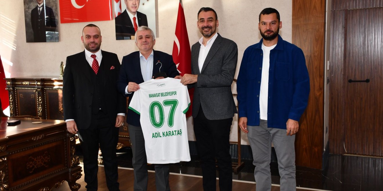 MANAVGAT BELEDİYESPOR’DAN KAYMAKAM KARATAŞ’A ZİYARET