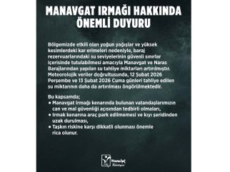 MANAVGAT BELEDİYESİNDEN MANAVGAT IRMAĞI HAKKINDA ÖNEMLİ DUYURU