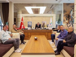 SİDE TAKSİ DURAK BAŞKANI VE TAKSİCİ ESNAFINDAN MANAVGAT BELEDİYESİ’NE ZİYARET
