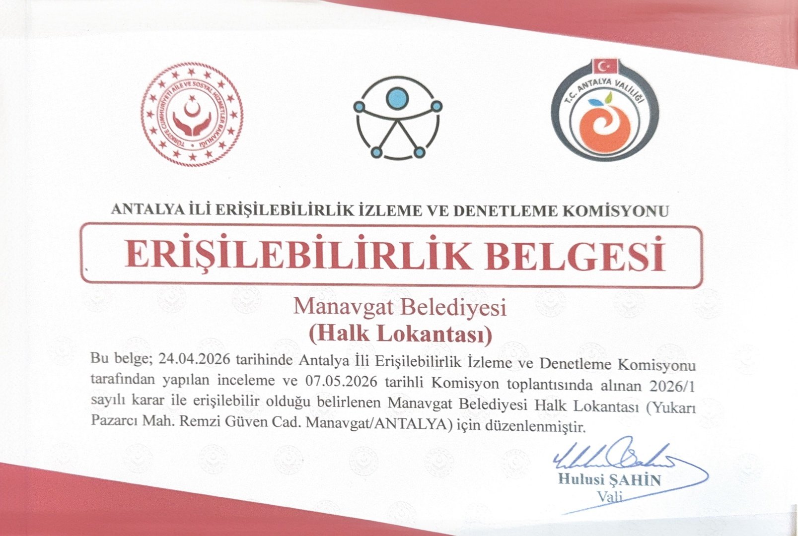 Eri̇şi̇lebi̇li̇rli̇k Belgesi̇