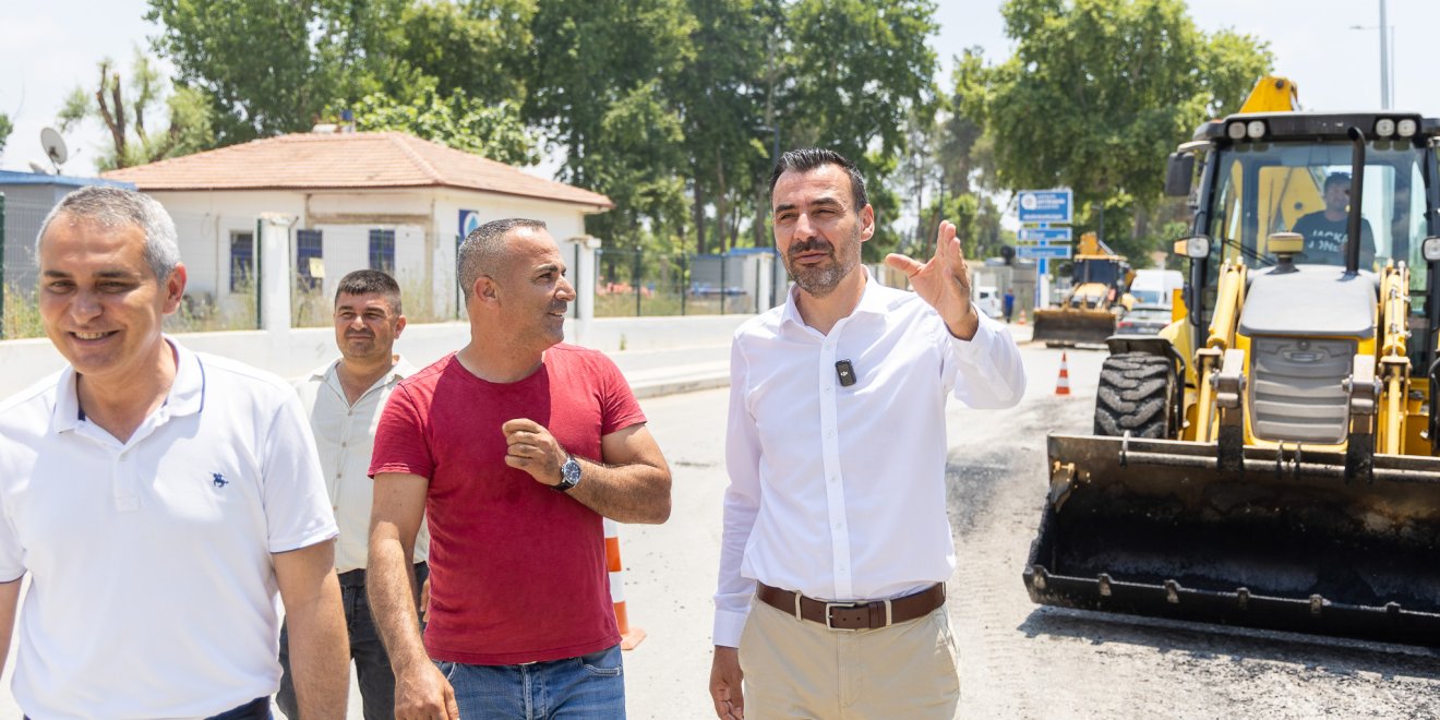 BAŞKAN VEKİLİ ÇİÇEK ASFALT ÇALIŞMALARINI YERİNDE İNCELEDİ