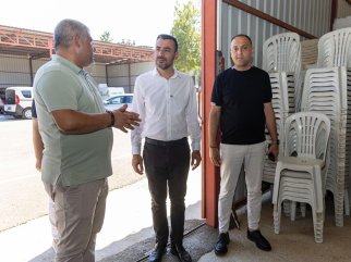 BAŞKAN VEKİLİ ÇİÇEK, BELEDİYE ŞANTİYELERİNİ ZİYARET ETTİ