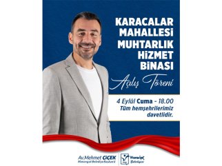 MANAVGAT BELEDİYESİ’NDEN KARACALAR MAHALLESİ’NE YENİ MUHTARLIK BİNASI