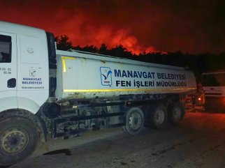 MANAVGAT BELEDİYESİ’NDEN YANGIN BÖLGELERİNE DESTEK