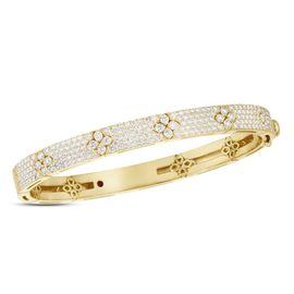 LOVE IN VERONA rigid bracelet in 18kt gold with diamonds. full pavè version. Diamonds weight (total): 2.27 ct