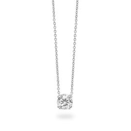 BRIDAL pendant in 18kt white gold with cento diamond. the pendant is sold with an 18kt white gold chain of adjustable length from 450 to 410 mm.