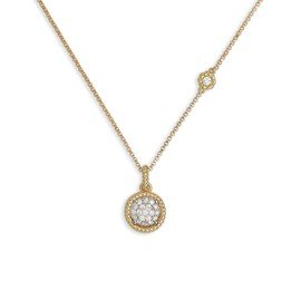 NEW BAROCCO pendant with diamonds in 18kt yellow gold. 18kt yellow gold chain. Diamonds weight (total) 0.31 ct