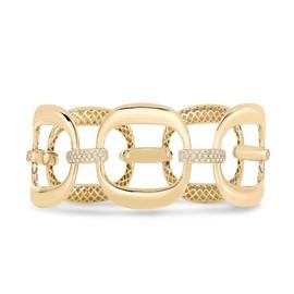 ORO CLASSIC bracelet in 18kt yellow gold with diamonds. Diamonds weight (total) 0.84 ct