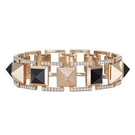 ROCK & DIAMONDS bracelet in 18kt rose gold with black jade and diamonds. Black jade weight (total) 10.80 ct Diamonds weight (total) 2.35 ct