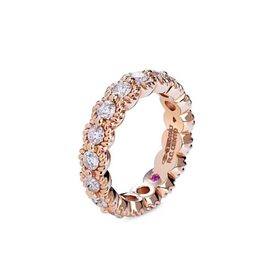 BRIDAL Eternity ring from the bridal line in 18kt rose gold with cento diamonds on a twisted wire setting.
