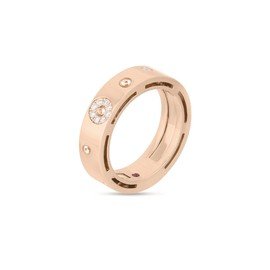 POIS MOI ring in 18kt rose gold with diamonds. small version. Diamonds weight (total) 0.09 ct