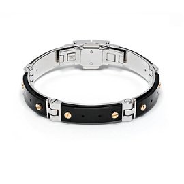 Explore Collection Bracciale. Oro rosa 750‰. Ceramica nera. Stainless steel. Acciaio Lucido.