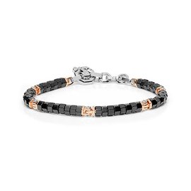 Cyborg Ceramic Collection Bracciale. Oro rosa 750‰. Argento 925‰. Ceramica nera. Diamante bianco P.Ct. 2