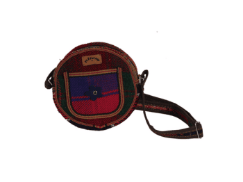 Nitem Kilim Postacı Omuz Askılı Yuvarlak Çanta - 123